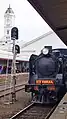 Preserved A2 class locomotive 986 sits at Platform 2 during the Ballarat Heritage Weekend in May 2017