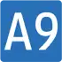 Motorway A9 shield}}