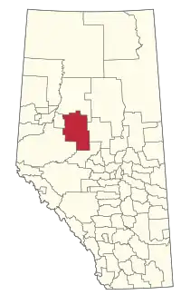 Location within Alberta