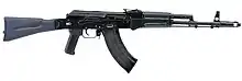 Current AK-103 with compensator, side-folding stock and synthetic furniture.