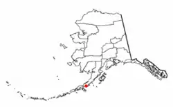 Location of Ivanof Bay, Alaska