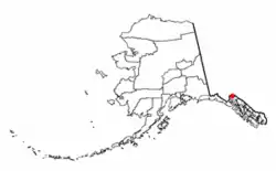 Location of Mosquito Lake, Alaska