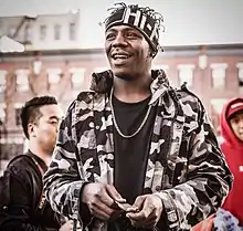 A$AP TyY on the set of his music video for, "Like Me", featuring Korean hip-hop stars; BewhY and C Jamm.