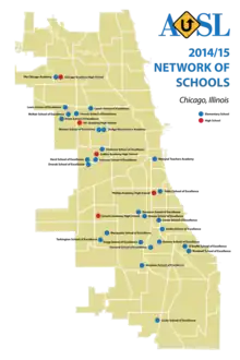 AUSL Network of Schools Map