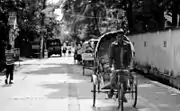 A Cycle rickshaw puller in Chittagong, Bangladesh