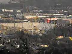 New Tivoli under construction, as viewed from Lousberg