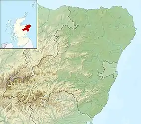 Map showing the location of St Cyrus National Nature Reserve