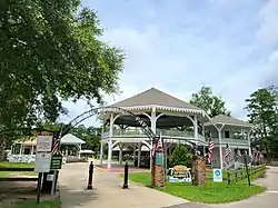 The pavilion building was originally constructed for the World Cotton Centennial 1884 Worlds Fair in New Orleans