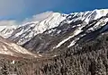 Southwest aspect of Abrams Mountain in winter