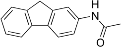 Kekulé, skeletal formula of 2-acetylaminofluorene