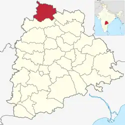 Location of Adilabad district