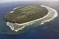 Aerial image of Fais Island and Naval Base Ulithi's Fais Airfield