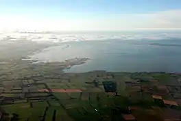 Aerial view of Lake Ellesmere / Te Waihora