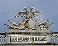 Sculpture of double-headed eagle on the top of Schönbrunn Palace, Vienna