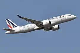 Air France Airbus A220 in the 2021 revised livery