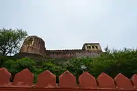 Fort at Akhnoor as viewed from Ghat on Chenab River.