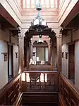 The upper floors of the madrasa, where the student sleeping quarters are located