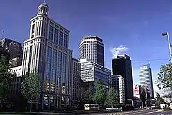 Alameda del Libertador Bernardo O'Higgins, a large boulevard in downtown Santiago.