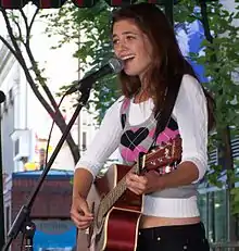 Alanna Clarke performing along Stephen Avenue in Downtown Calgary on August 28, 2008