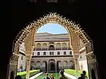 Entrance archway of the Sala de la Barca (looking south back towards the courtyard)