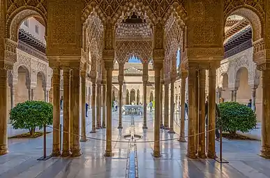 Court of the Lions, Alhambra, Granada, Spain, unknown architect, 1362-1391