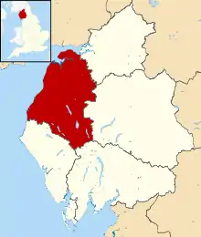 Shown within Cumbria