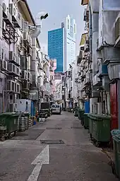 Image 30The old and the new Singapore as seen from an alley behind Boat Quay (2023) (from History of Singapore)