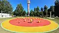 Playground and lighthouse on Utopia Island