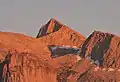 Northwest aspect and sunset alpenglow, from Bearpaw Meadow High Sierra Camp