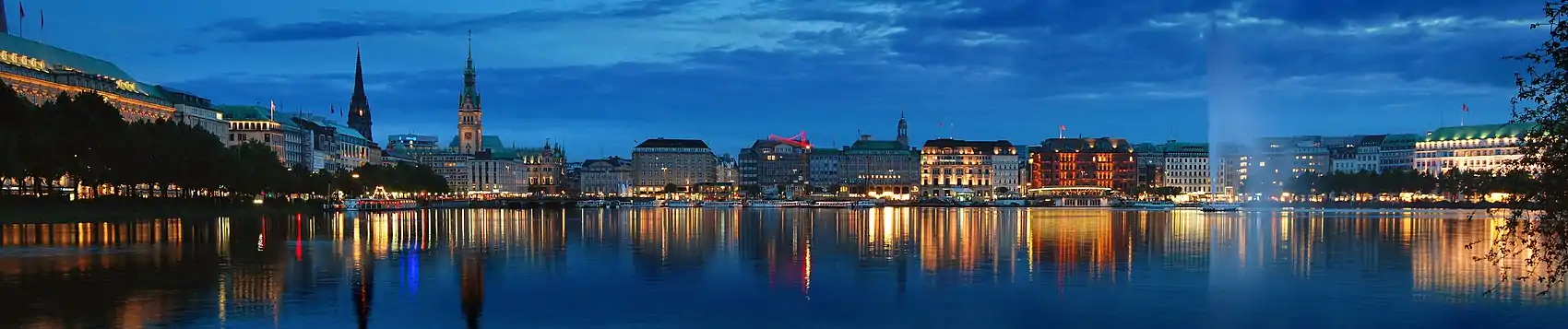 View over Hamburg Binnenalster