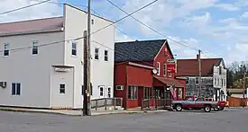 Looking west along W. Pine Street