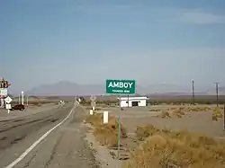 Amboy sign, west side of town