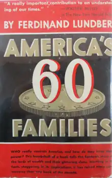 Cover of the 1946 printing of America's 60 Families