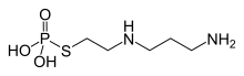 Amifostine, which is used in cancer chemotherapy.