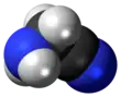 Spacefill model of aminoacetonitrile