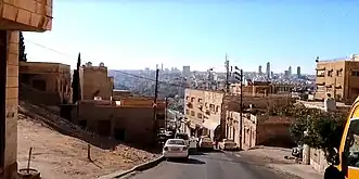 Amman skyline viewed from Hatem al-Tai Street