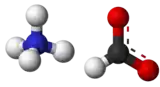 Ball-and-stick model of ammonium formate