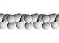 Side view (along [010]) of double chain inosilicate backbone. Apical oxygens are at the bottom.