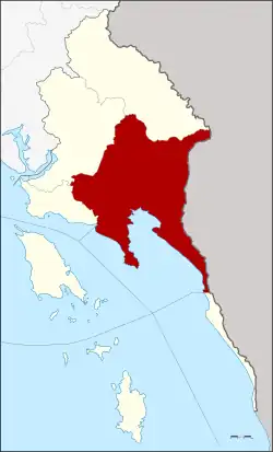 District location in Trat province