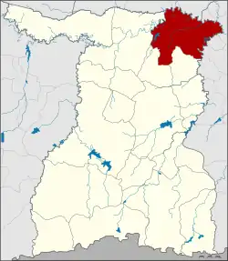 District location in Surin province