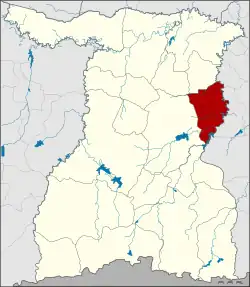 District location in Surin province