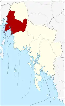 District location in Krabi province