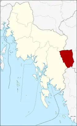 District location in Krabi province