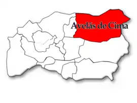 Location in the municipality of Anadia