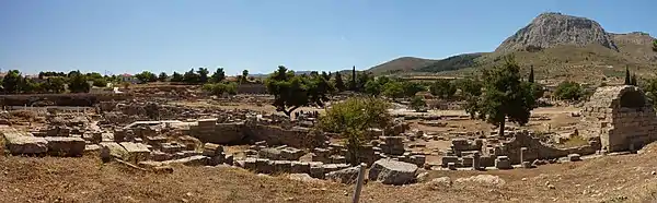 A portion of the ruins of Corinth, as seen today