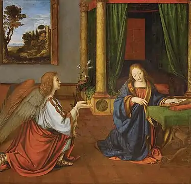 Andrea Solario, Annonciation, Louvre MNR 256