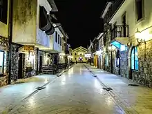 Andrićgrad at night.