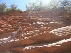 Angels Landing trail including chain cables