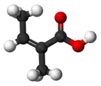 Ball-and-stick model of angelic acid