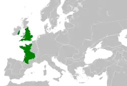 The Angevin Empire in 1190